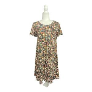 LuLaRoe Carly Dress Women XS Green Disney Mickey Mouse NWT Swing High-Low